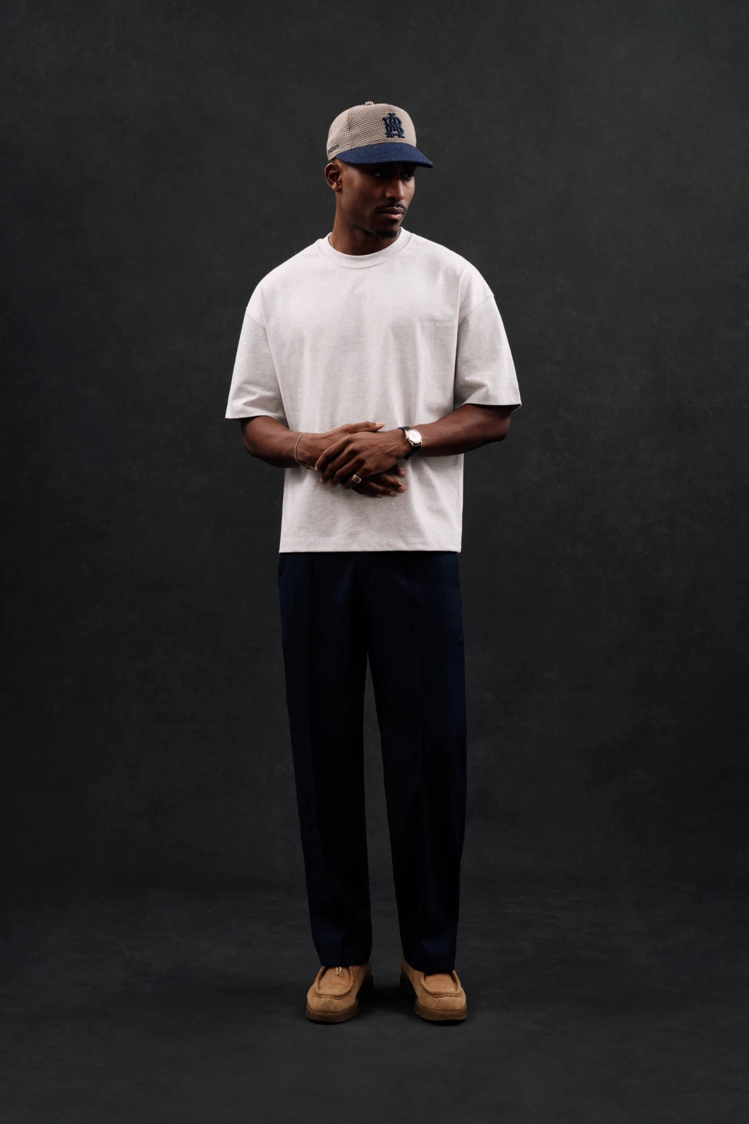 About---blank.com Creative Studio T-shirt Grey Marl/white - Image 2