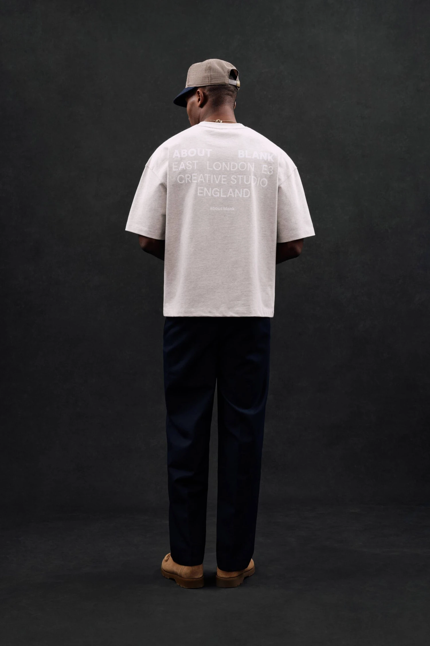 About---blank.com Creative Studio T-shirt Grey Marl/white - Image 3