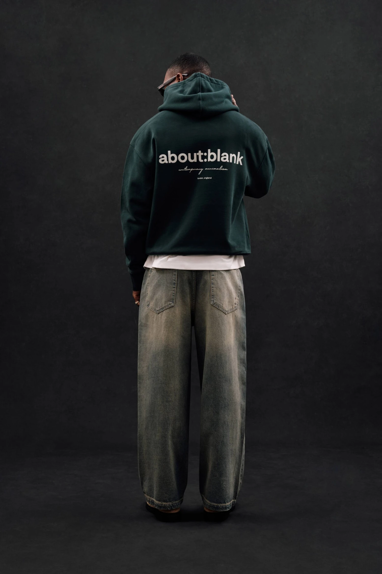 About---blank.com Box Hoodie Epsom Green - Image 4