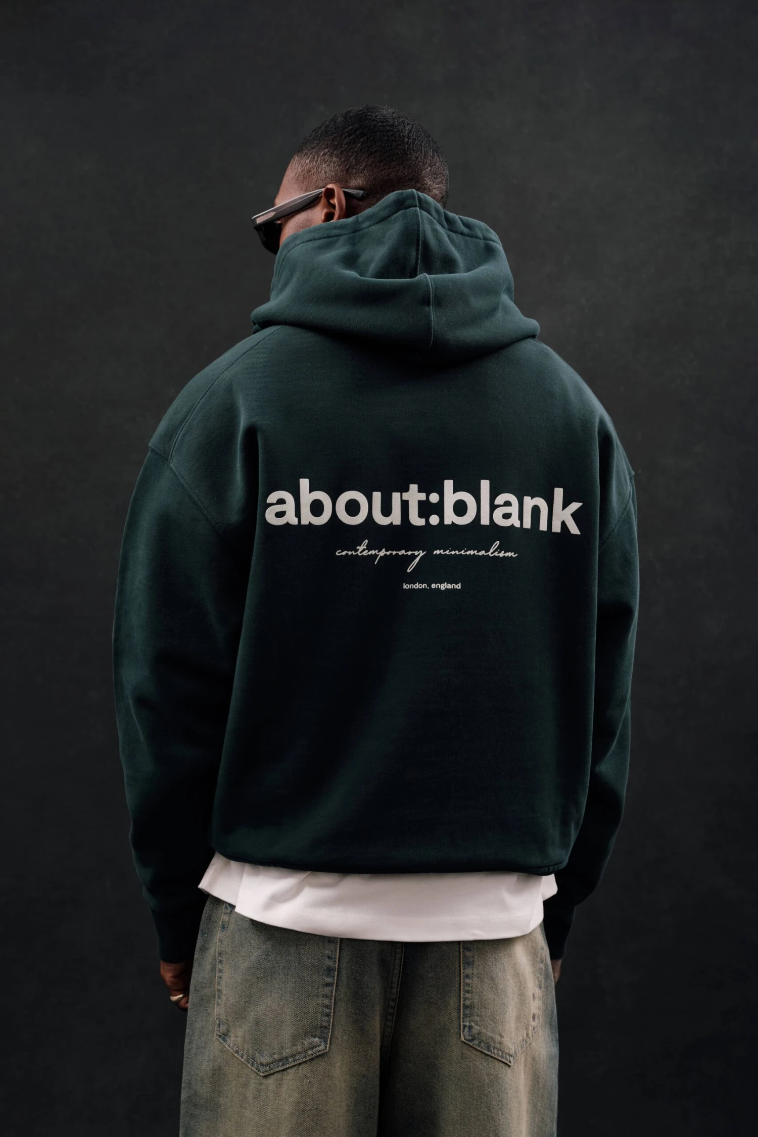 About---blank.com Box Hoodie Epsom Green - Image 5