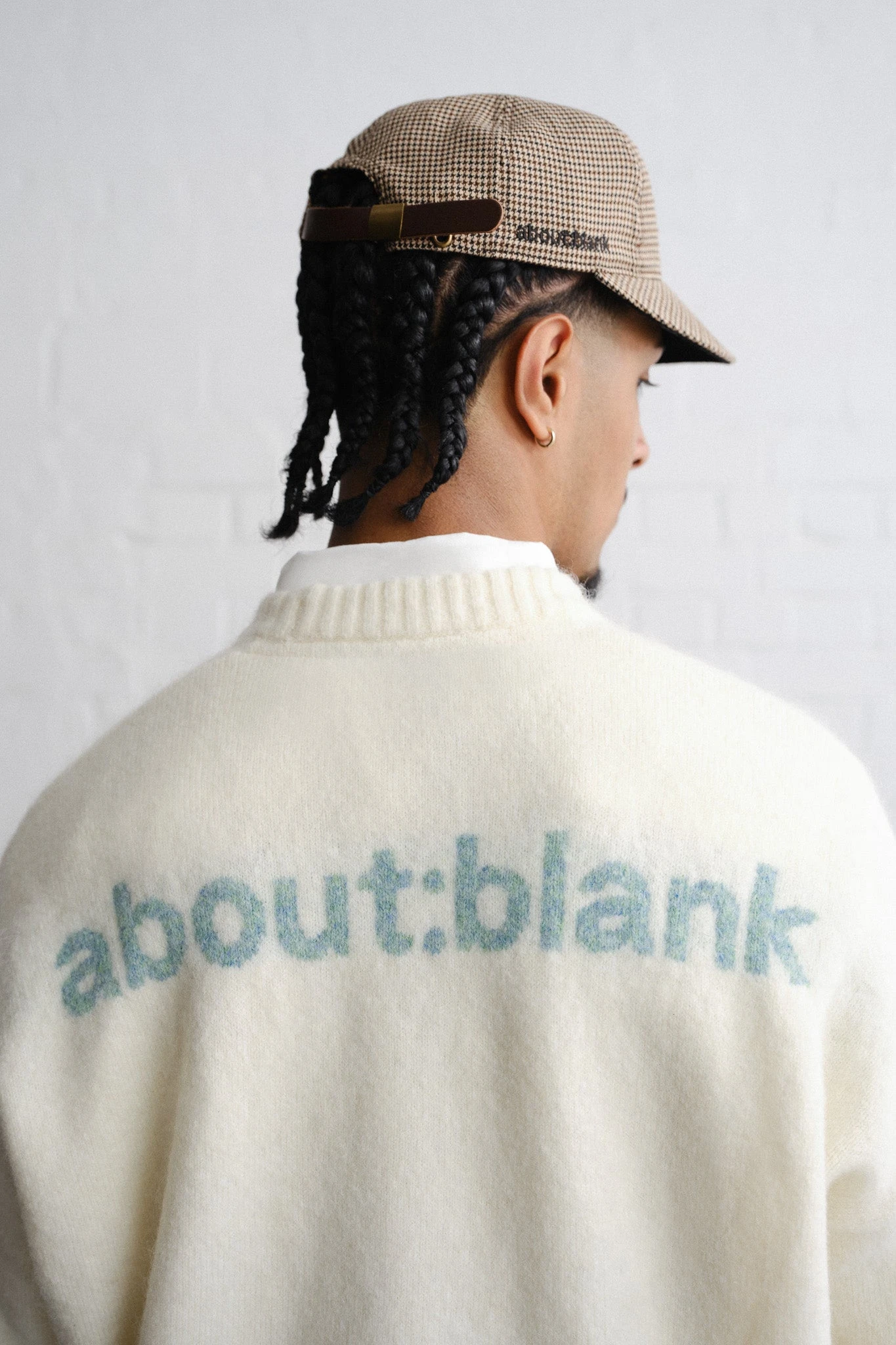 About---blank.com Mohair Knitted Crewneck Ecru/mint - Image 5
