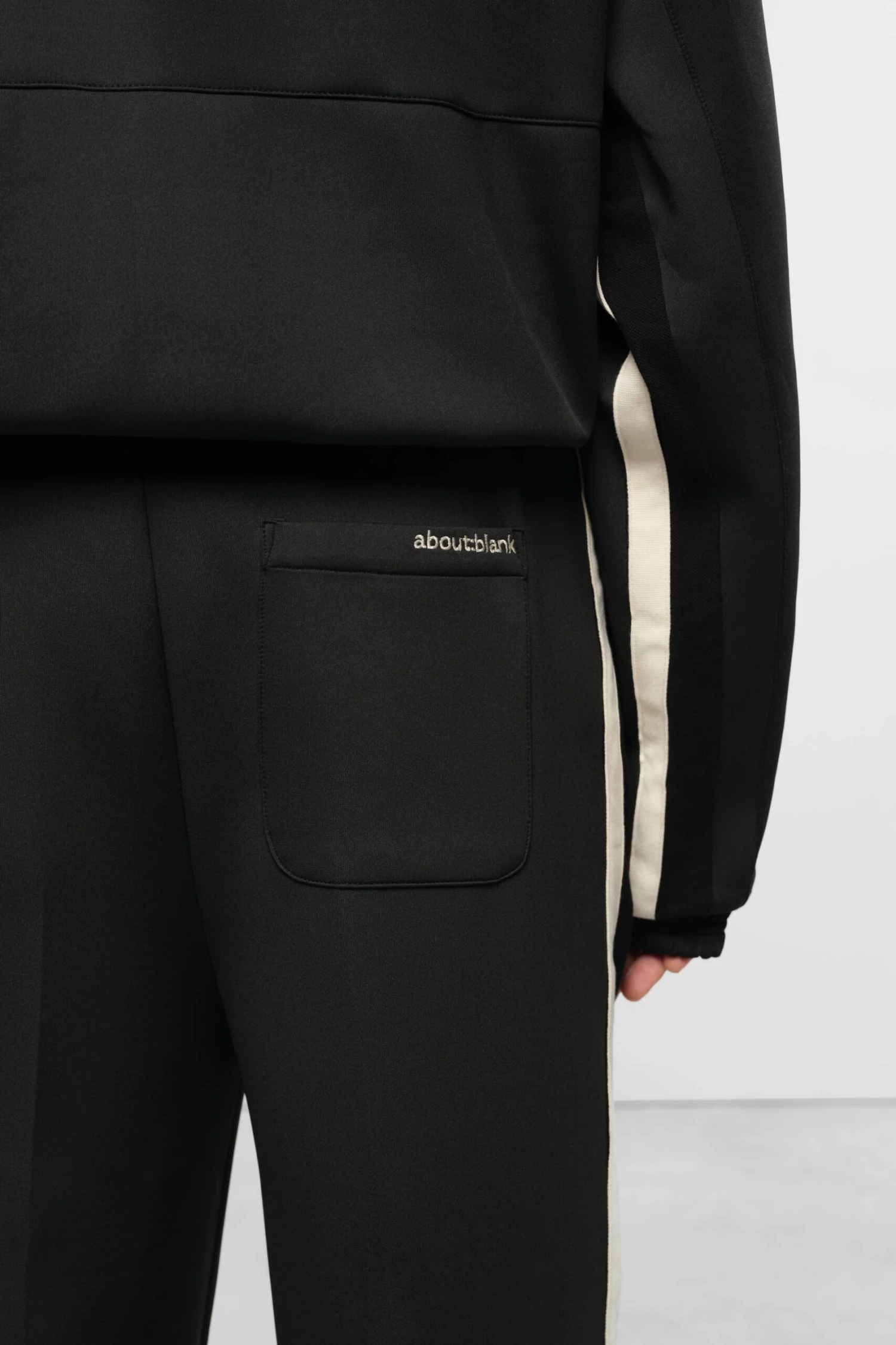 About:blank Monogram Trackpant Black/ecru - Image 3