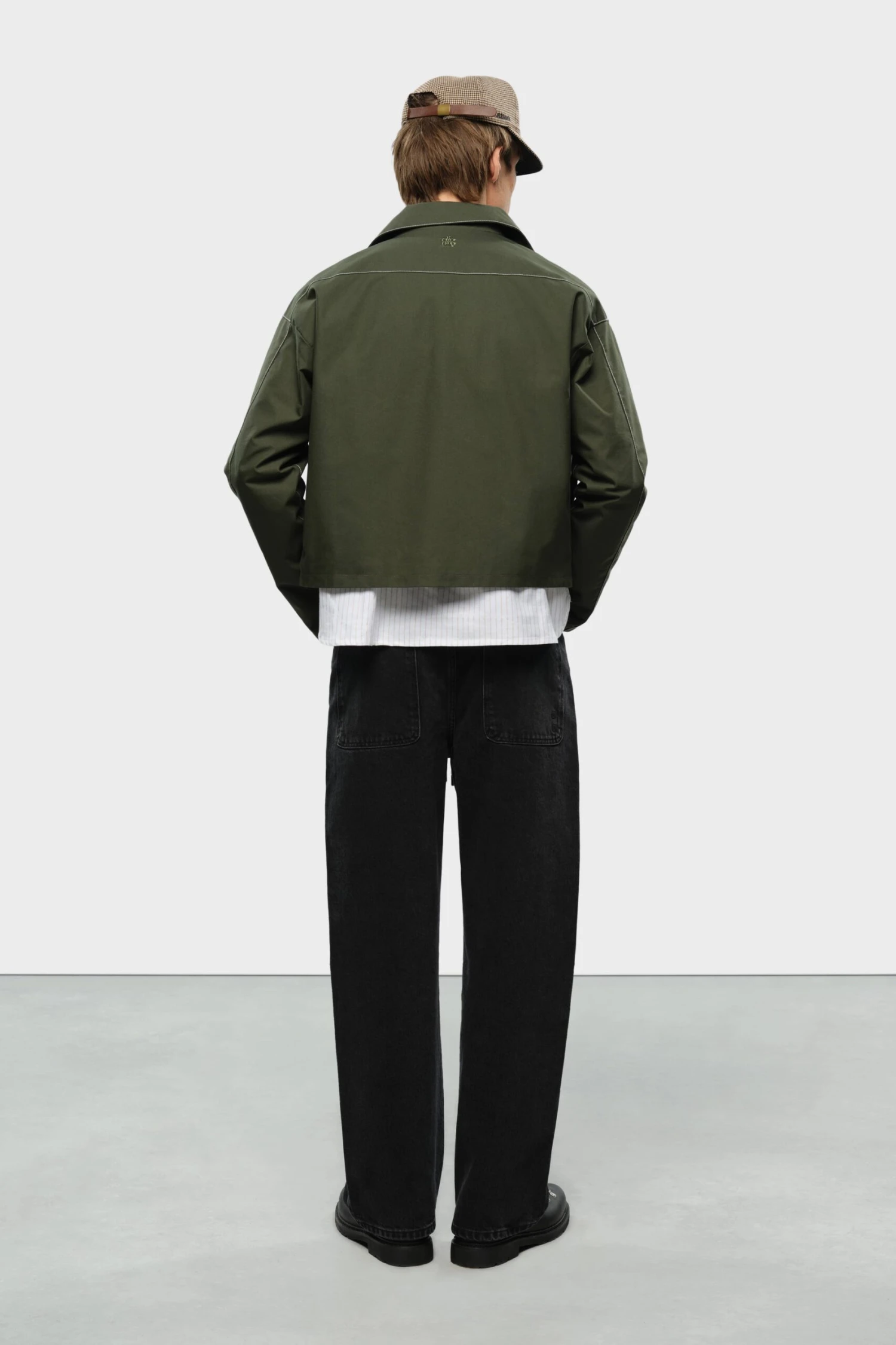 About:blank Utility Jacket Green/ecru - Image 3