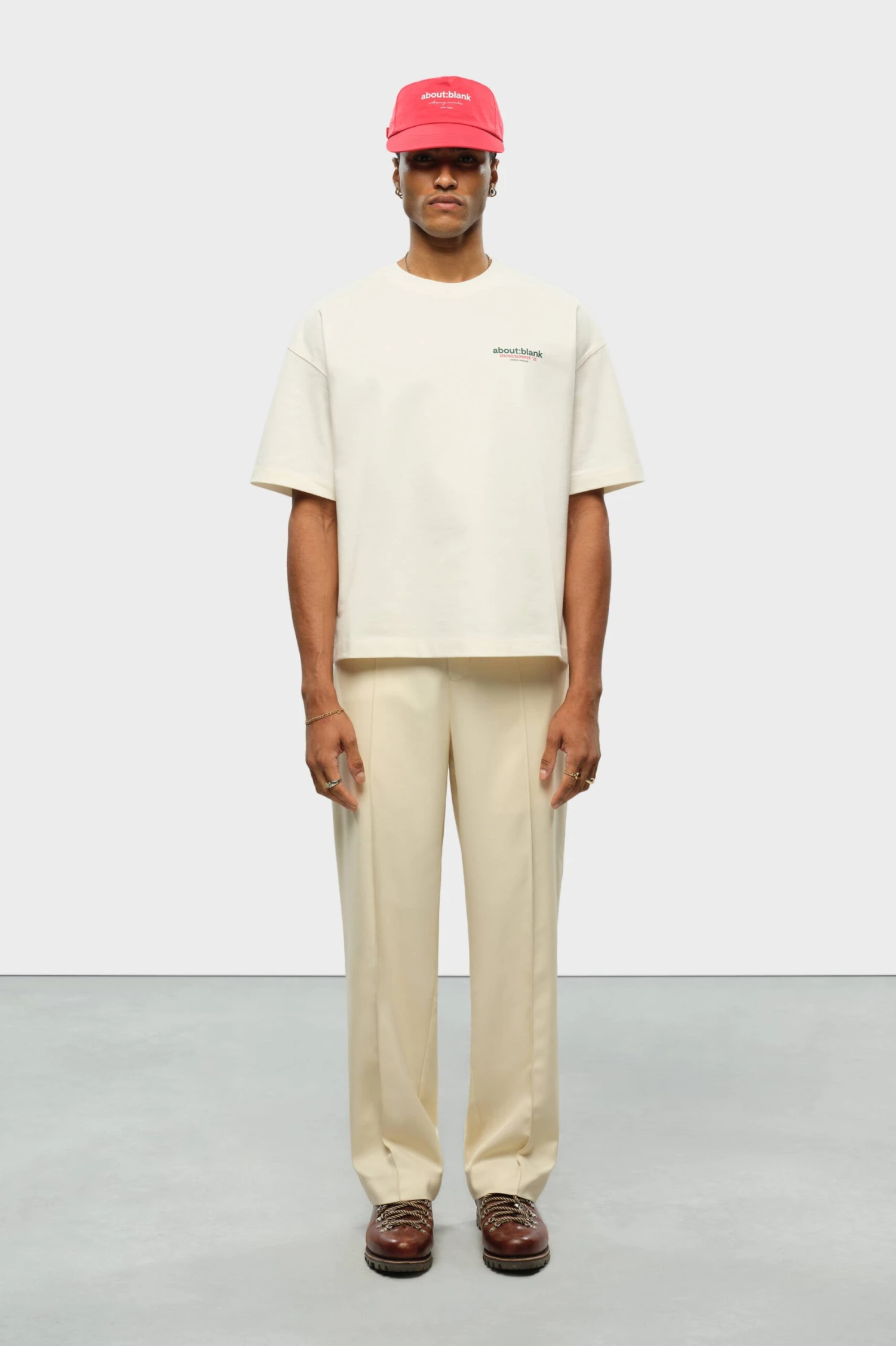 About:blank Everyday Pleated Trouser Ecru - Image 2