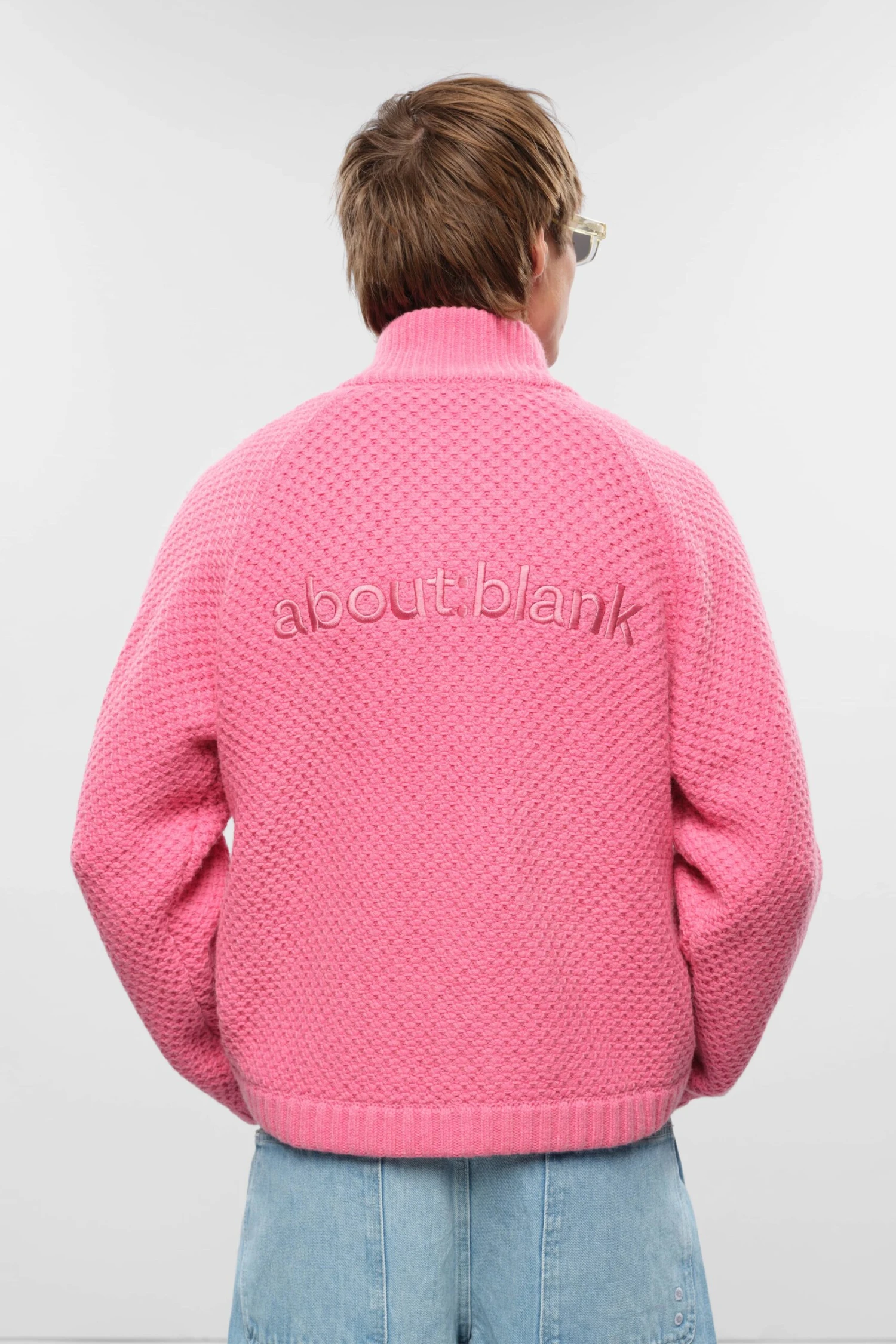 About:blank Bobble Knit Funnel Orchid - Image 2