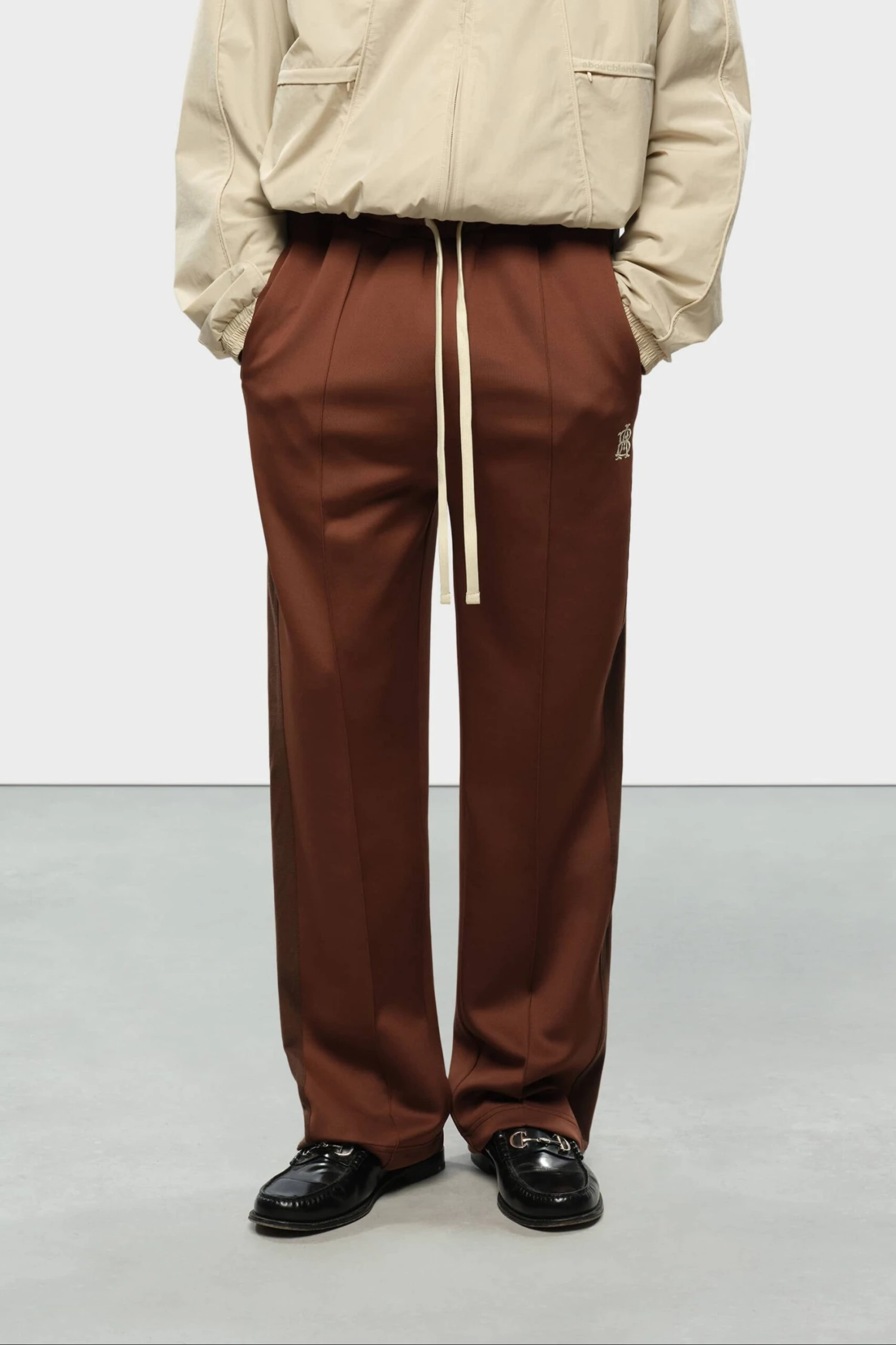 About:blank Monogram Trackpant Brown/ecru - Image 2