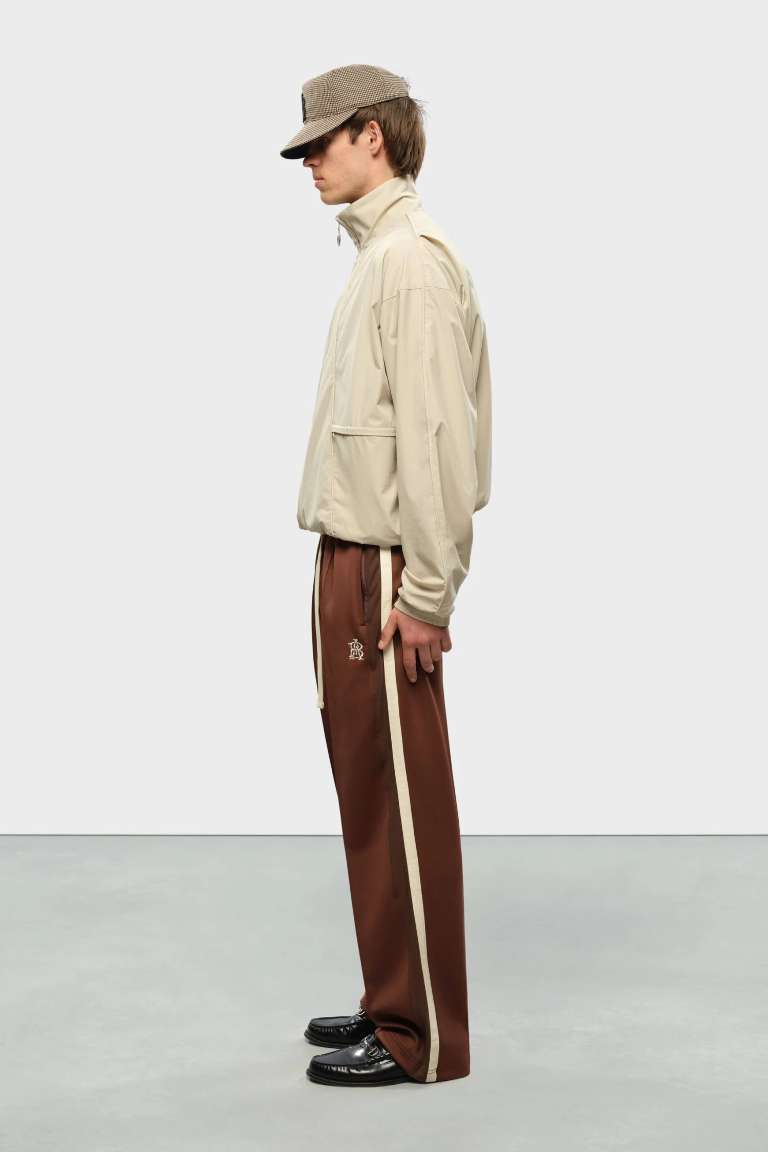 About:blank Monogram Trackpant Brown/ecru - Image 4
