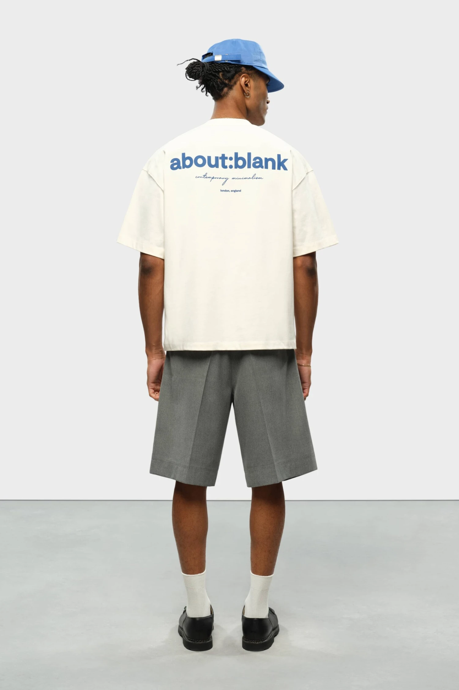 About---blank.com Box T-shirt Oat/estate Blue - Image 3