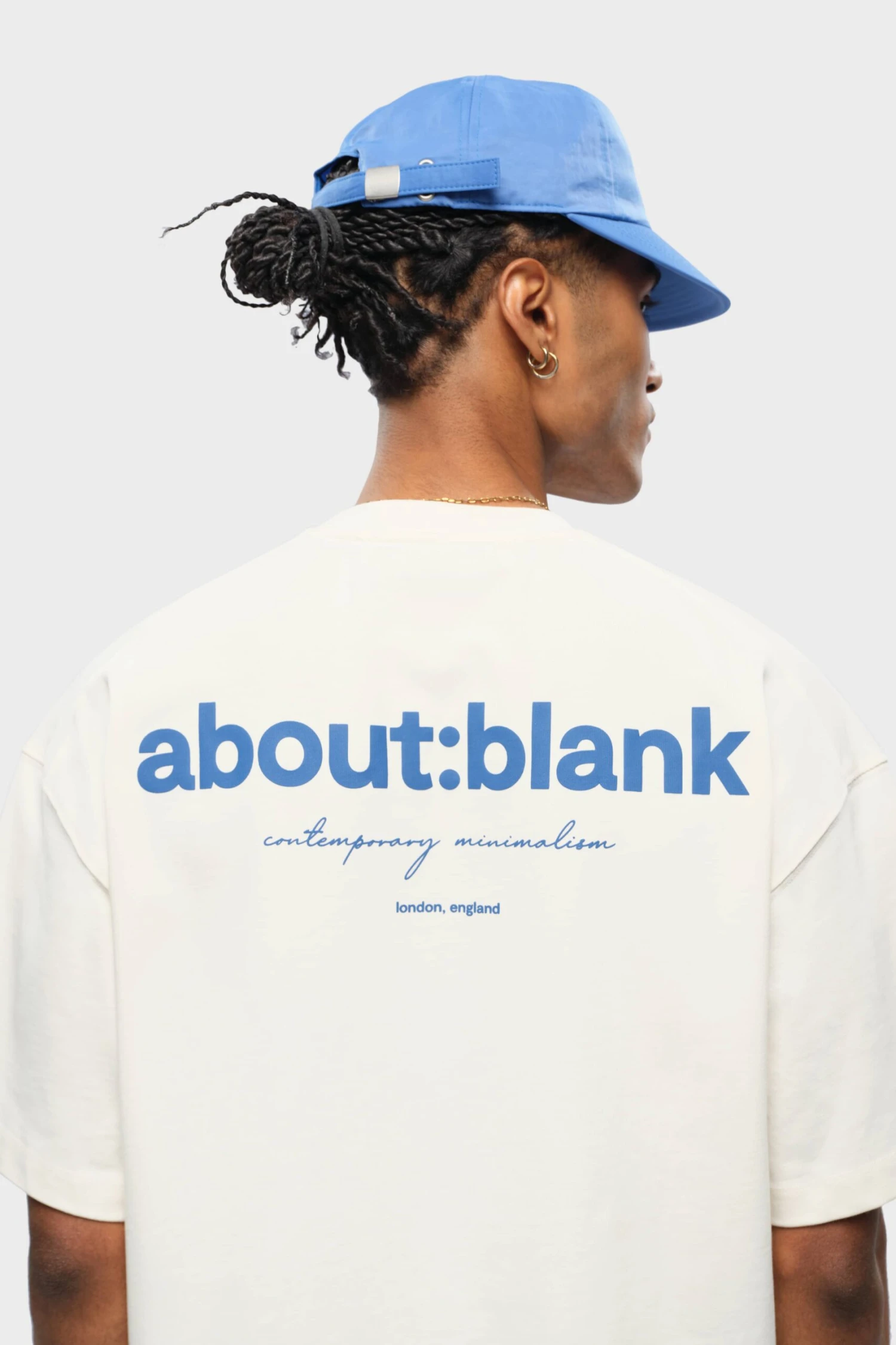 About:blank Box Cap Estate Blue/ecru - Image 2