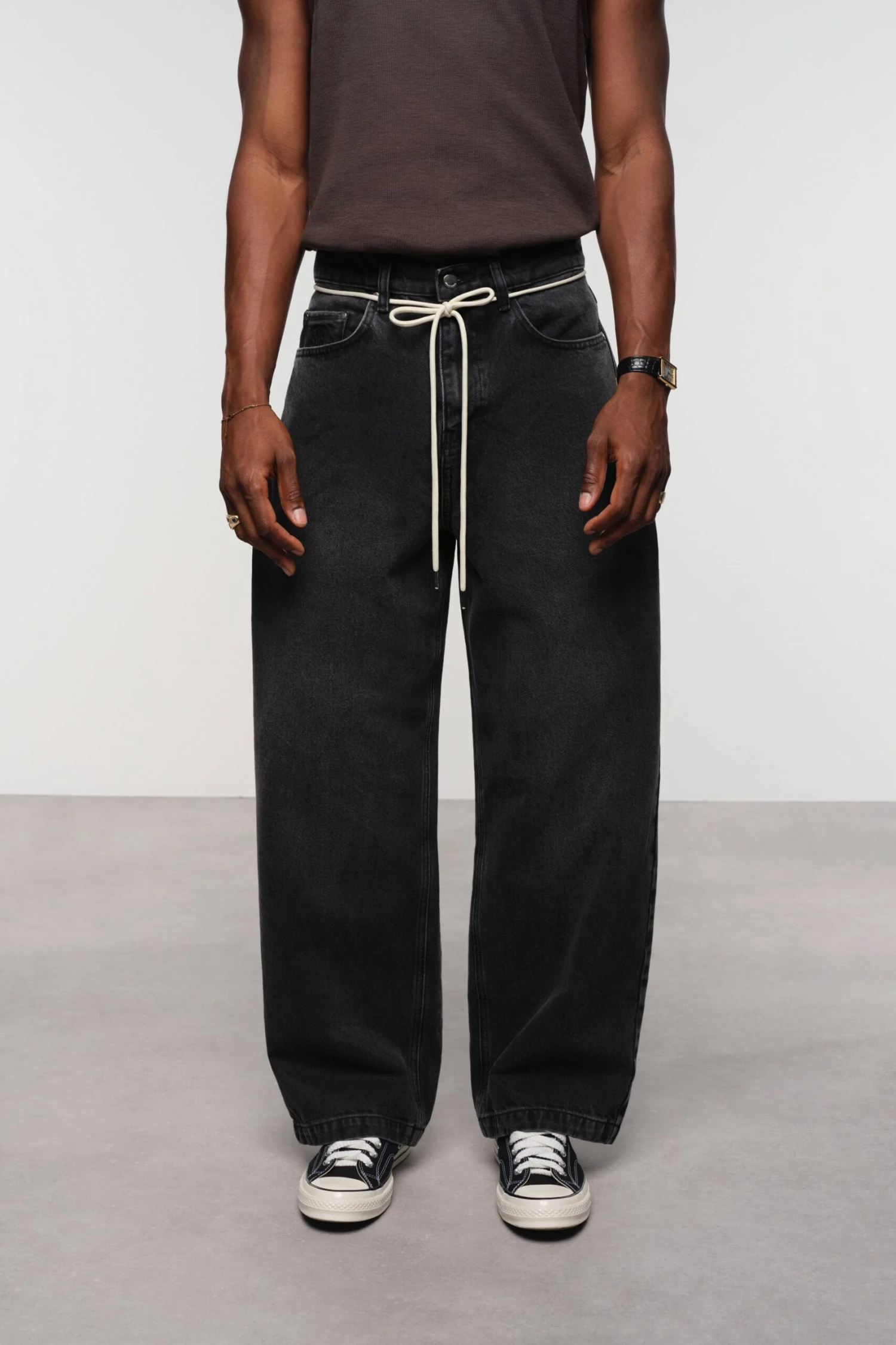 About:blank Wide Leg Denim Jean Vintage Black - Image 9