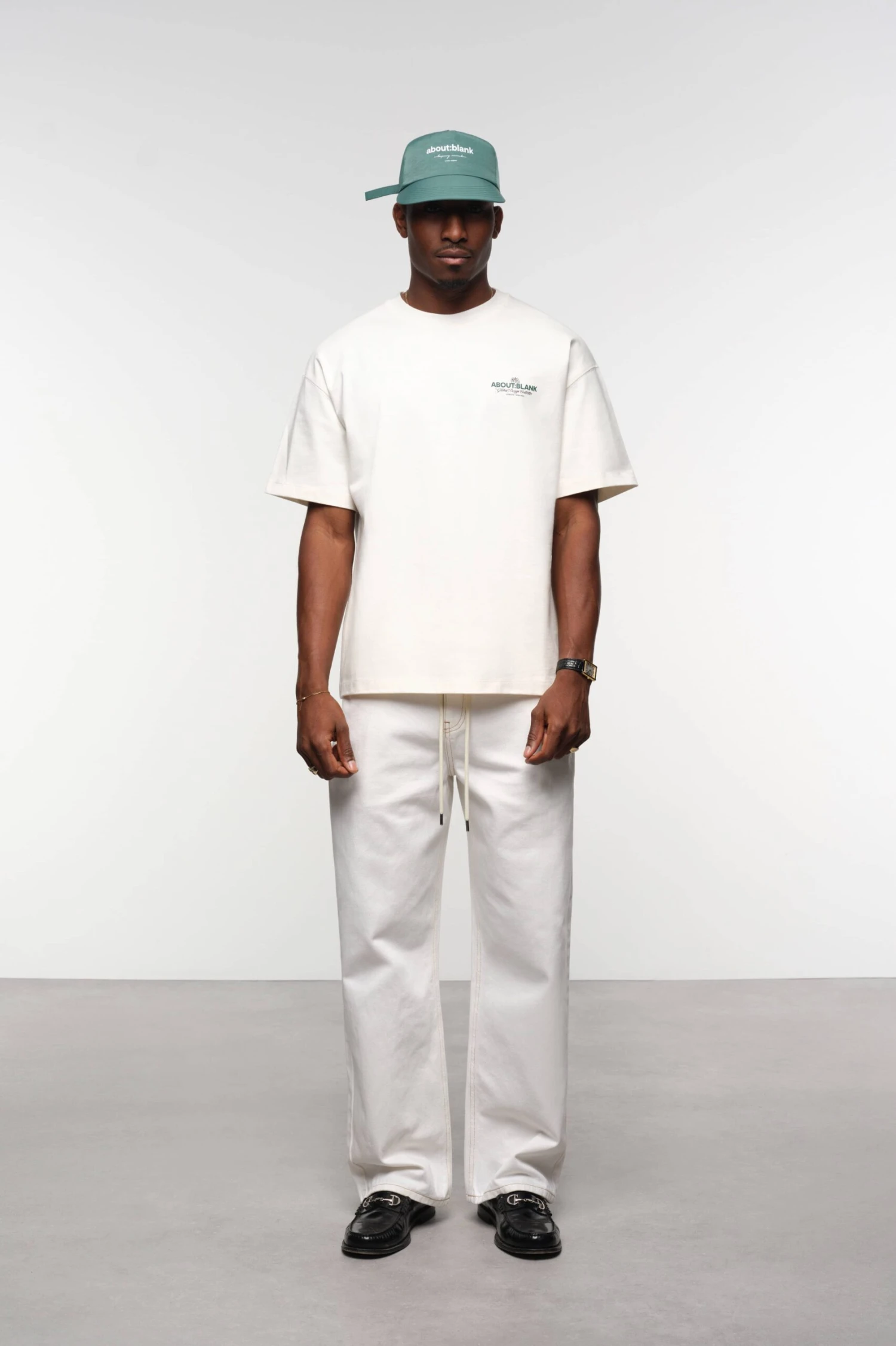 About:blank Blazon T-shirt Oat/epsom Green/black - Image 2