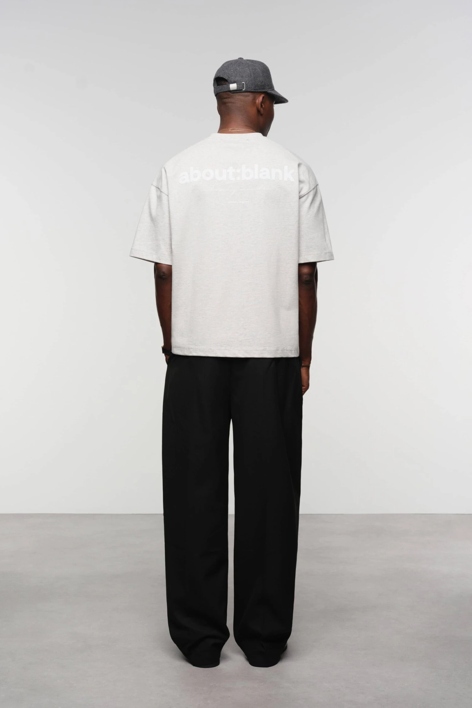 About---blank.com Box T-shirt Grey Marl/white - Image 3