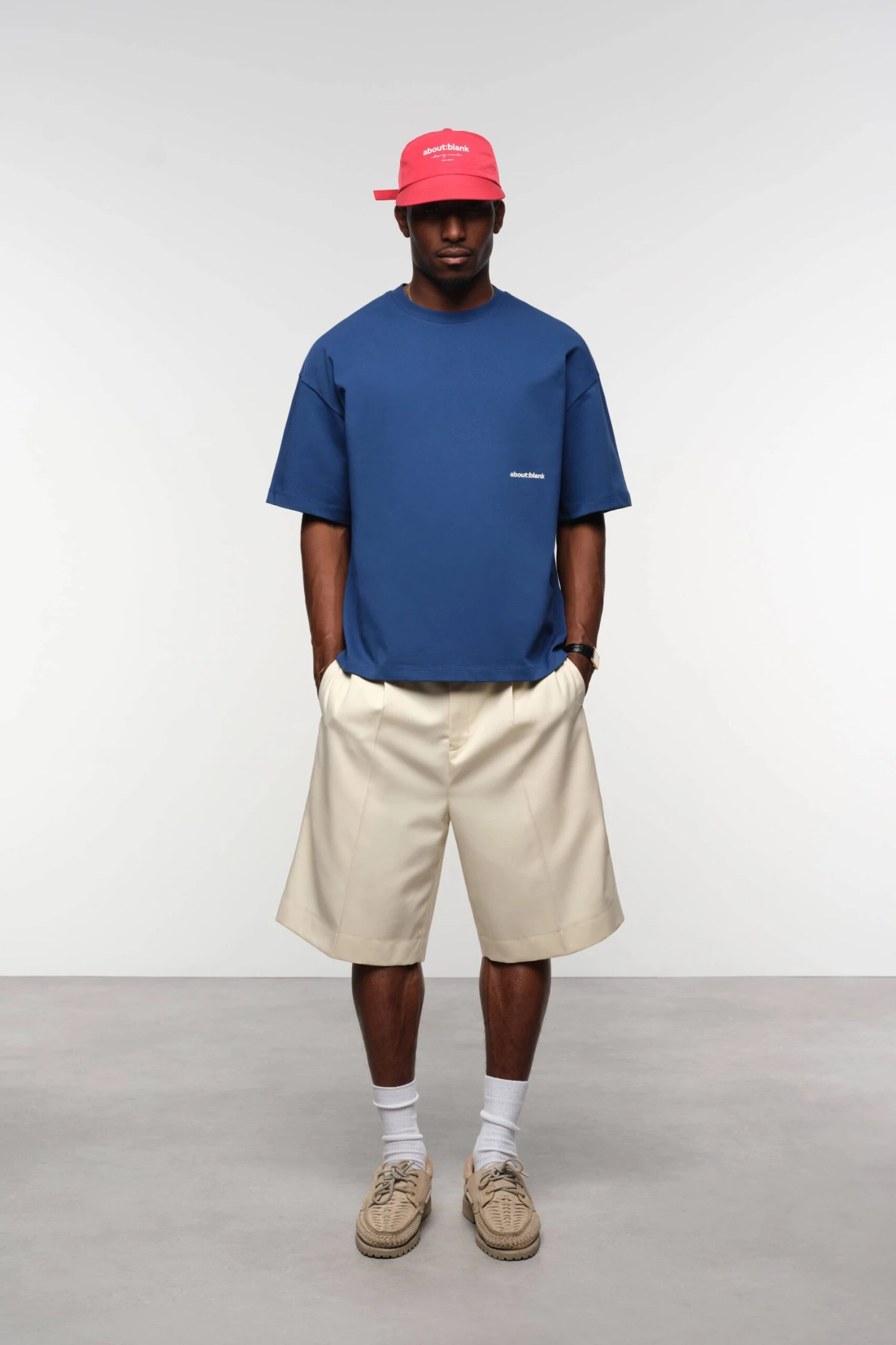 About---blank.com Box T-shirt Estate Blue/white - Image 2