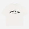 About---blank.com Arched Logo T-shirt Oat/black