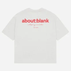 About:blank Box T-shirt Grey Marl/red
