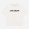 About---blank.com Block Mock Neck T-shirt Oat/black