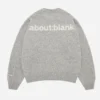 About---blank.com Mohair Knitted Crewneck Grey/ecru