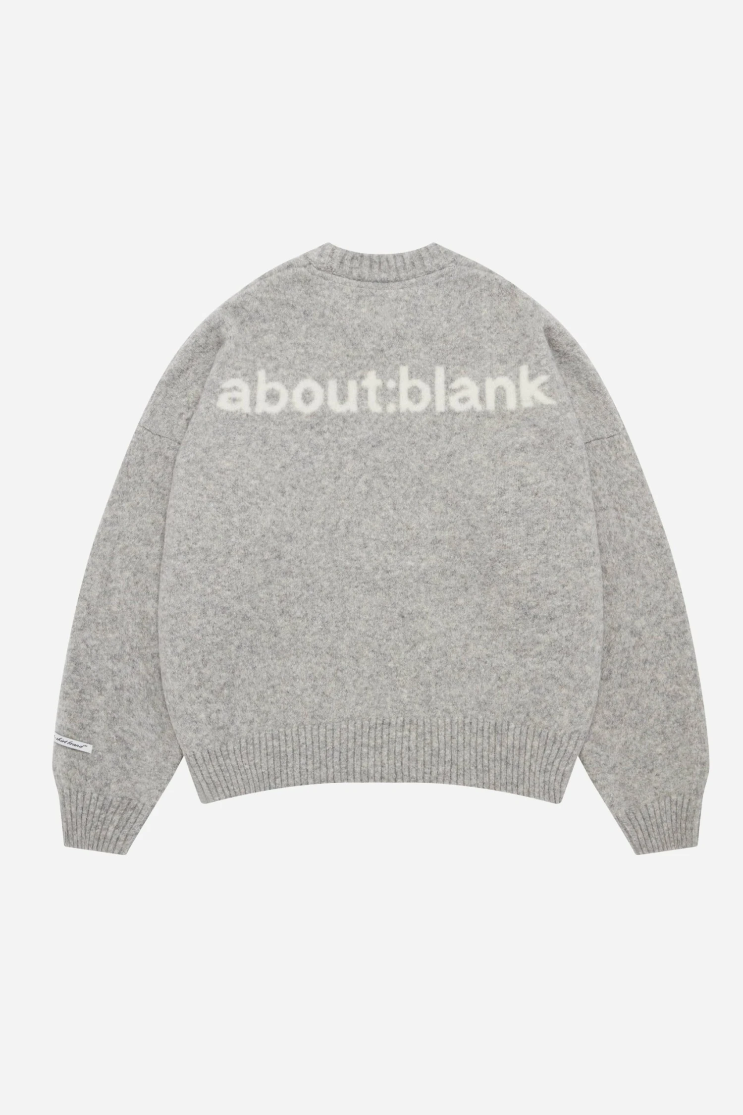 About---blank.com Mohair Knitted Crewneck Grey/ecru