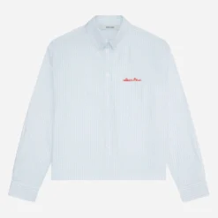 About:blank Oxford Script Shirt White/blue