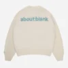About---blank.com Mohair Knitted Crewneck Ecru/mint