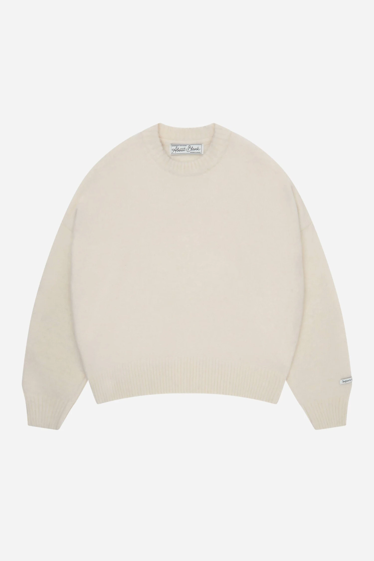 About---blank.com Mohair Knitted Crewneck Ecru/mint - Image 6