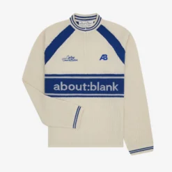 About:blank Knitted Cycling Top Ecru/estate Blue