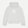 About:blank Monogram Cut Off Hoodie Grey Marl