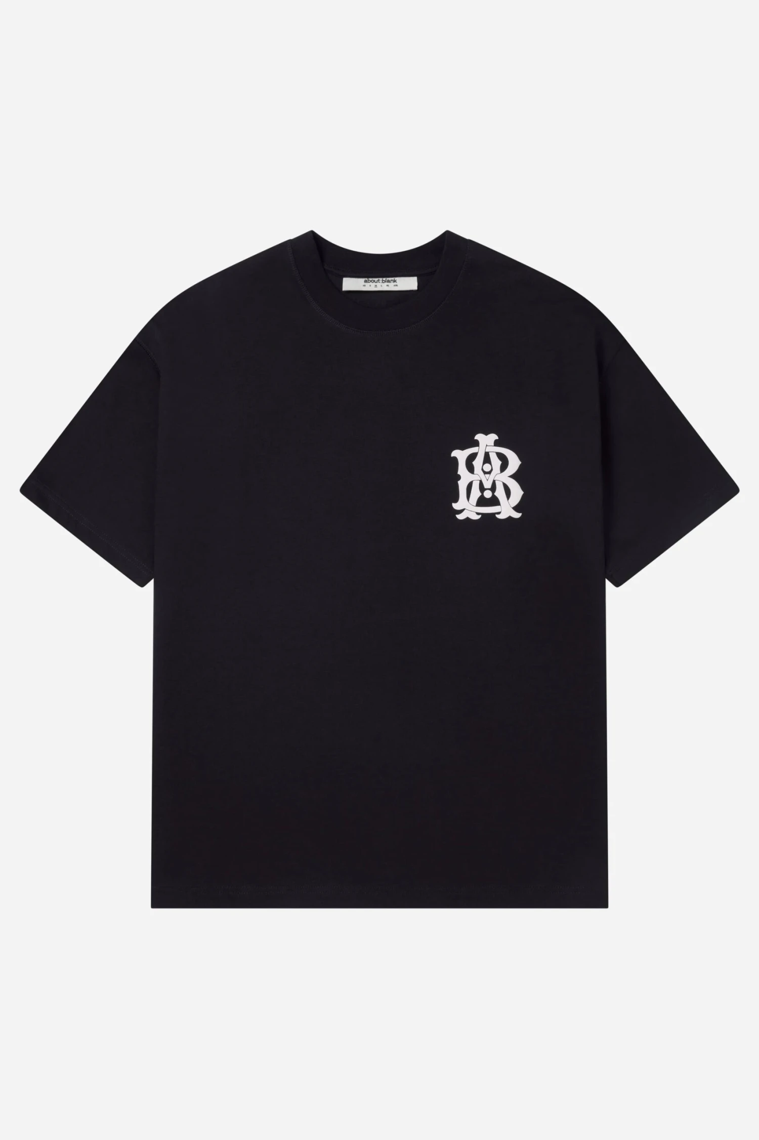 About---blank.com Monogram T-shirt Black/ecru