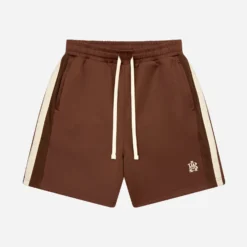 Monogram Track Short Brown/ecru