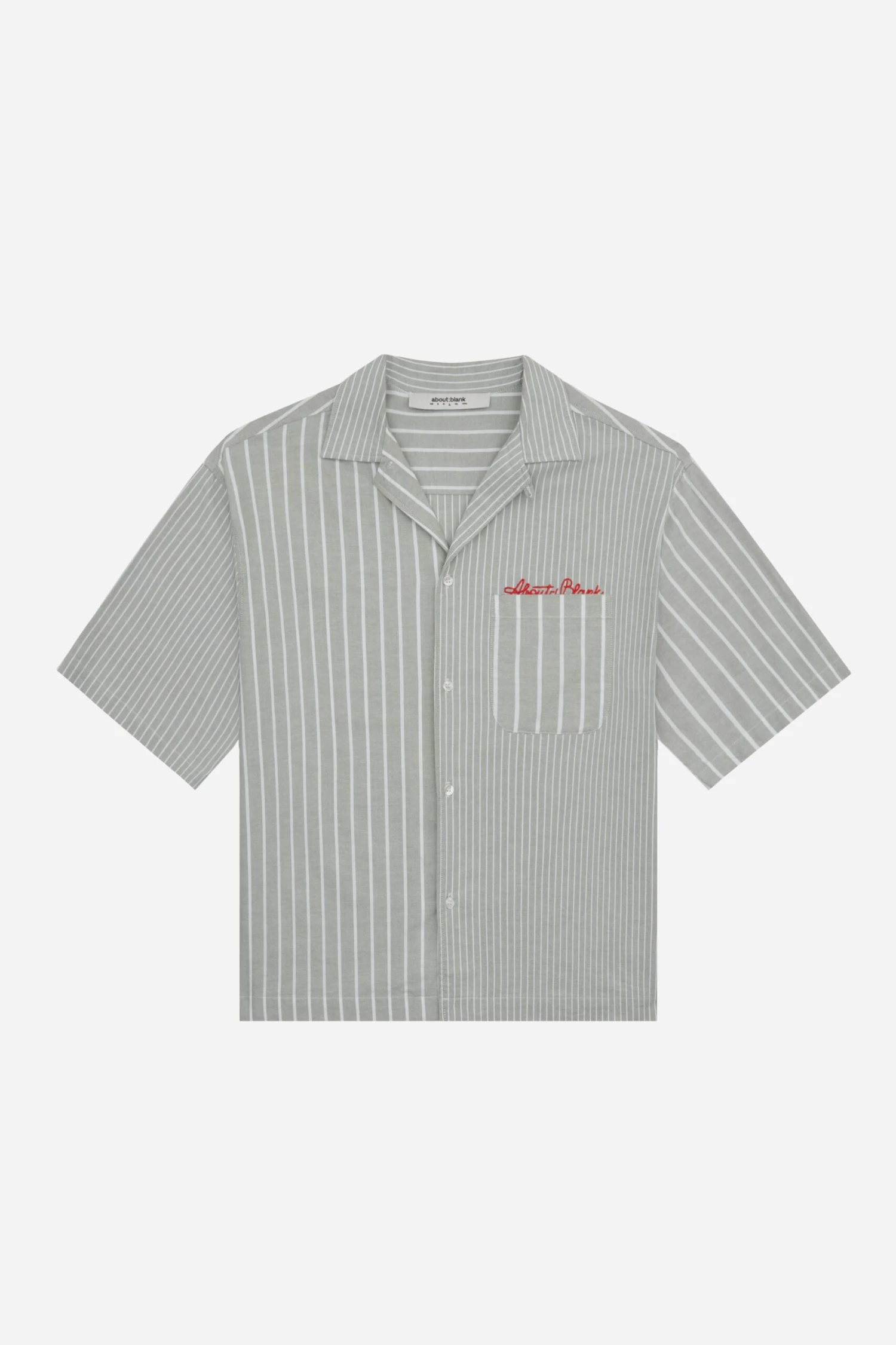 About:blank Patchwork Script Shirt Green/white