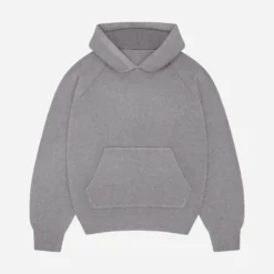 About---blank.com Heavyweight Knitted Hoodie Grey