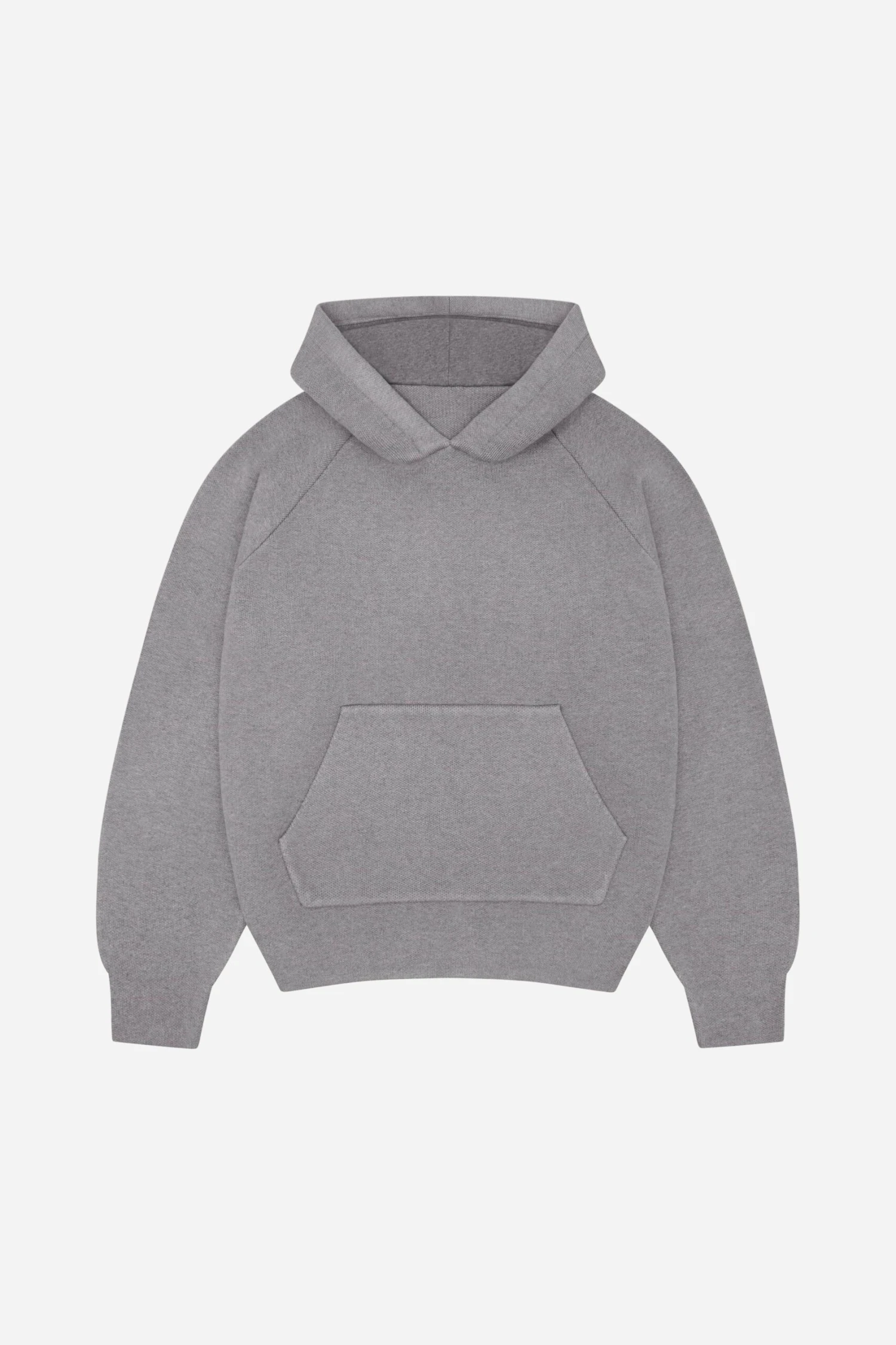 About---blank.com Heavyweight Knitted Hoodie Grey