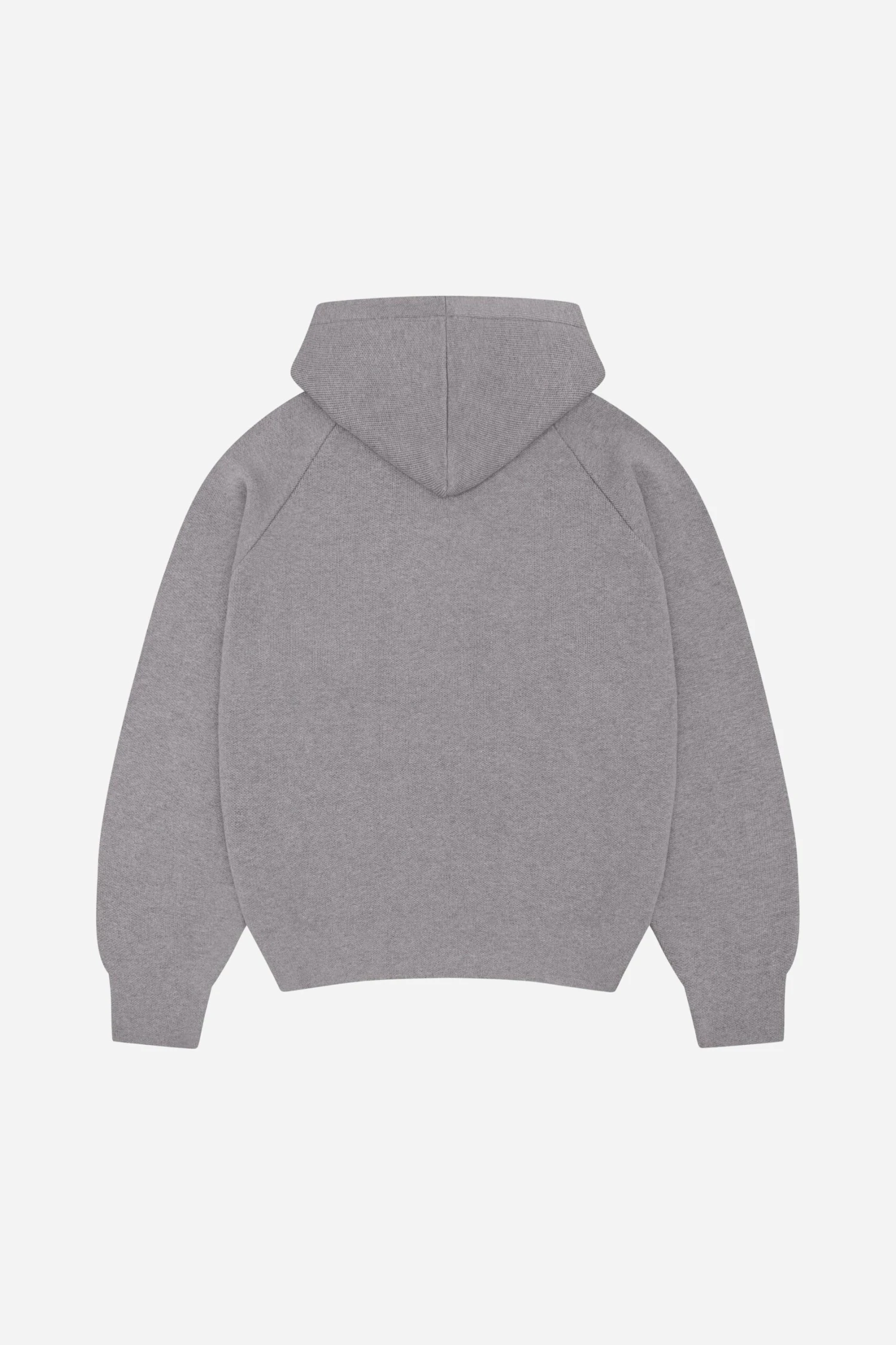 About---blank.com Heavyweight Knitted Hoodie Grey - Image 5