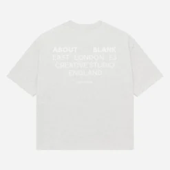 About---blank.com Creative Studio T-shirt Grey Marl/white
