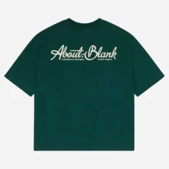 About---blank.com Banner T-shirt Epsom Green/ecru