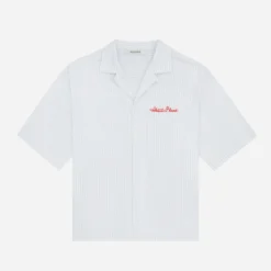 About:blank Script Short Sleeve Shirt White/blue