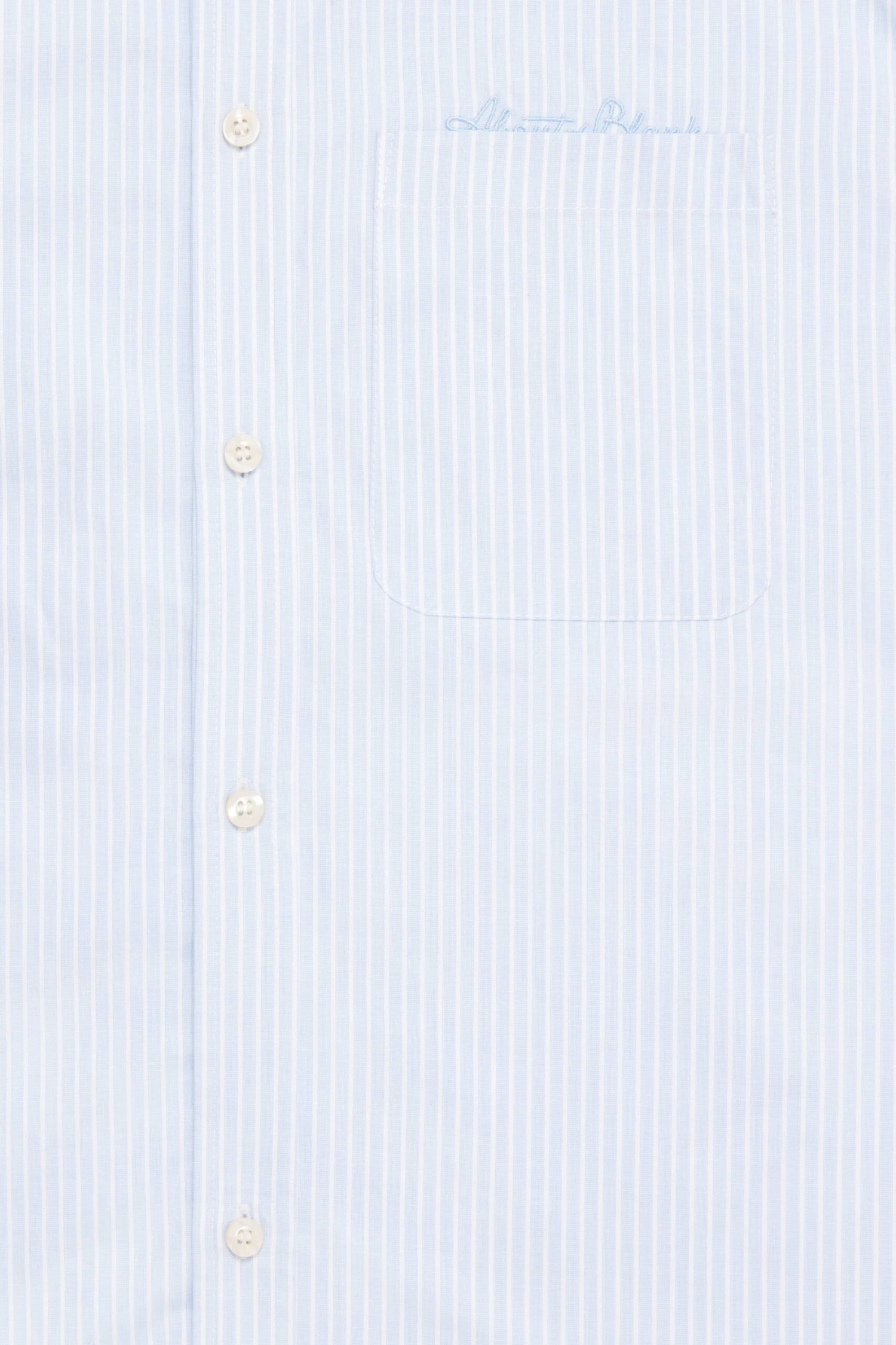 About---blank.com Striped Oxford Shirt White/blue - Image 6