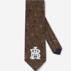 Vintage Silk Monogram Floral Tie