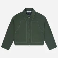 About:blank Utility Jacket Green/ecru