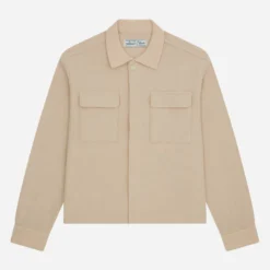 About---blank.com Wool Overshirt Sand