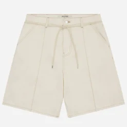 Wide Denim Short Ecru