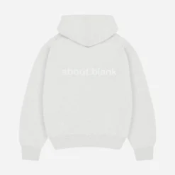 About---blank.com Box Zip Hoodie Grey Marl/white