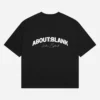 About---blank.com Arched Logo T-shirt Black/ecru