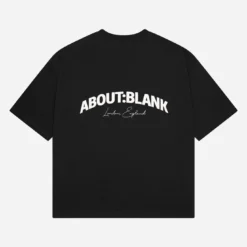 About---blank.com Arched Logo T-shirt Black/ecru