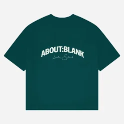 About---blank.com Arched Logo T-shirt Epsom Green/ecru