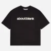 About---blank.com Block Mock Neck T-shirt Black/oat