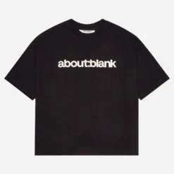 About---blank.com Block Mock Neck T-shirt Black/oat