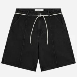 Wide Denim Short Vintage Black